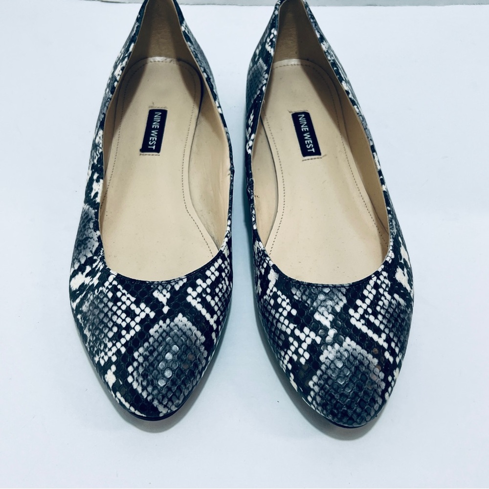 Nine West Monochrome Snake‎ Print Flats